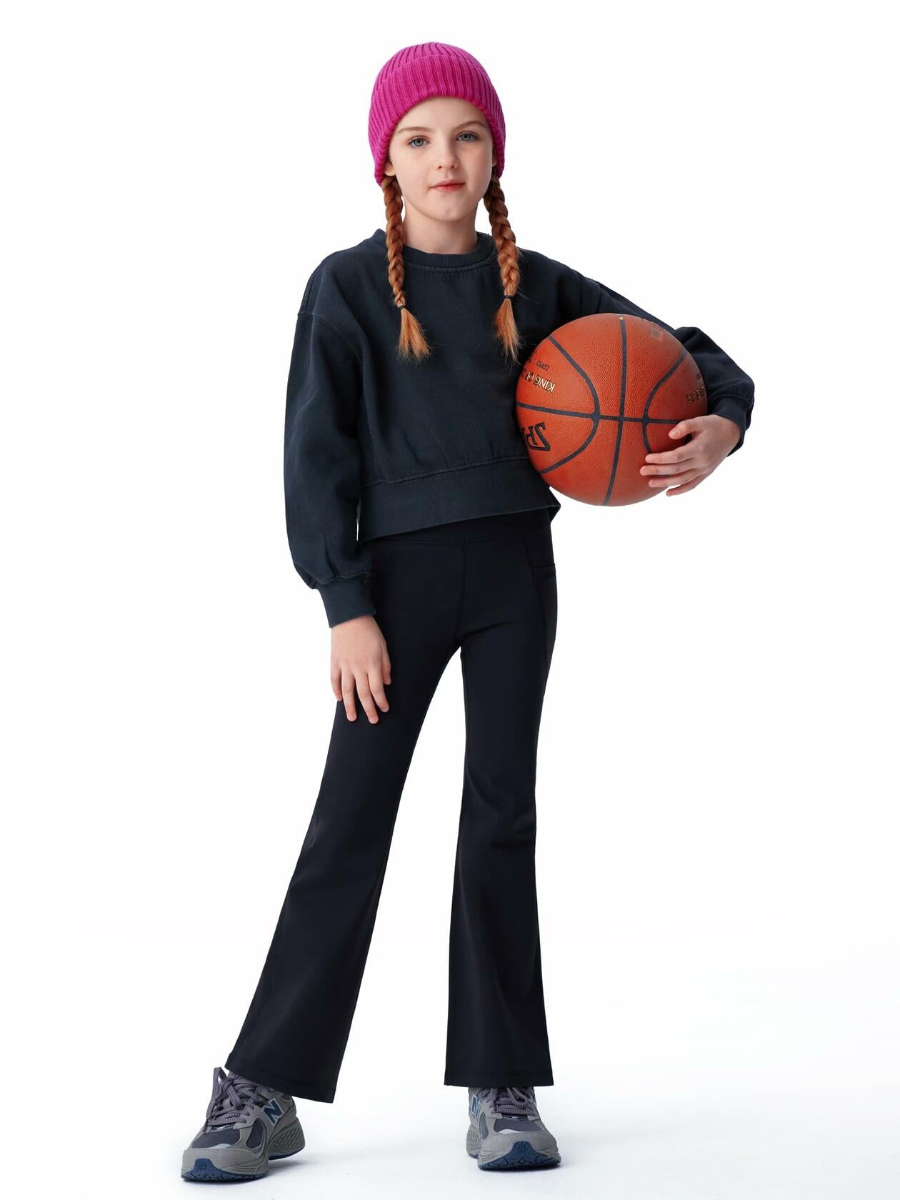 all about pants Kids Activewear Leggings Super Soft Black Flare Yoga Pants US 8