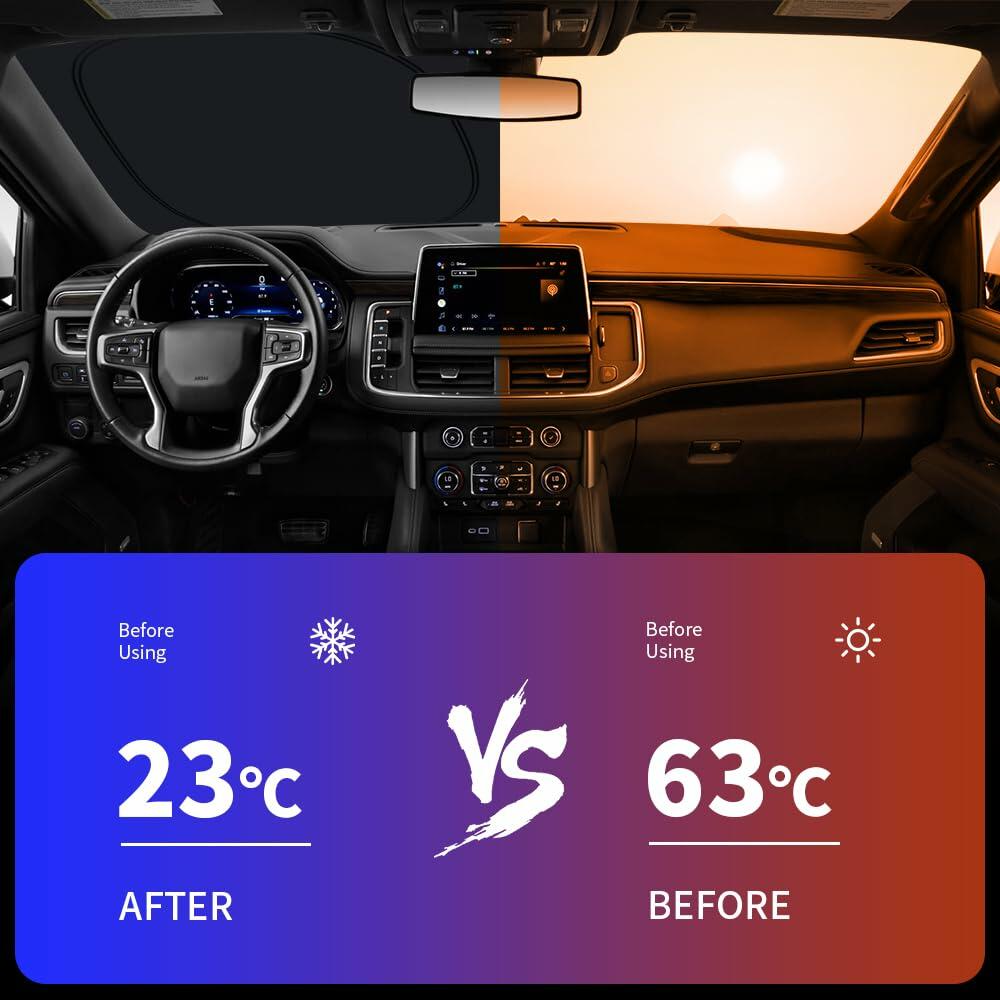 YEGZA Car Sun Shade Chevrolet Tahoe 2021-2024 Front Window