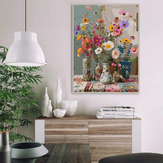 Eiazuiks Paint by Number Kit for Adults 12x16 Little Daisy with Frame & Brushes