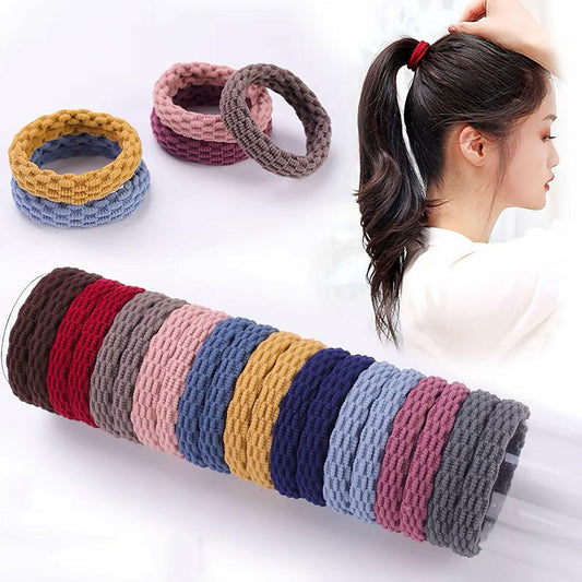 XXFBJNMD 20 pcs Strong Elastic Non-marking Thick Rubber Hair Bands Rope