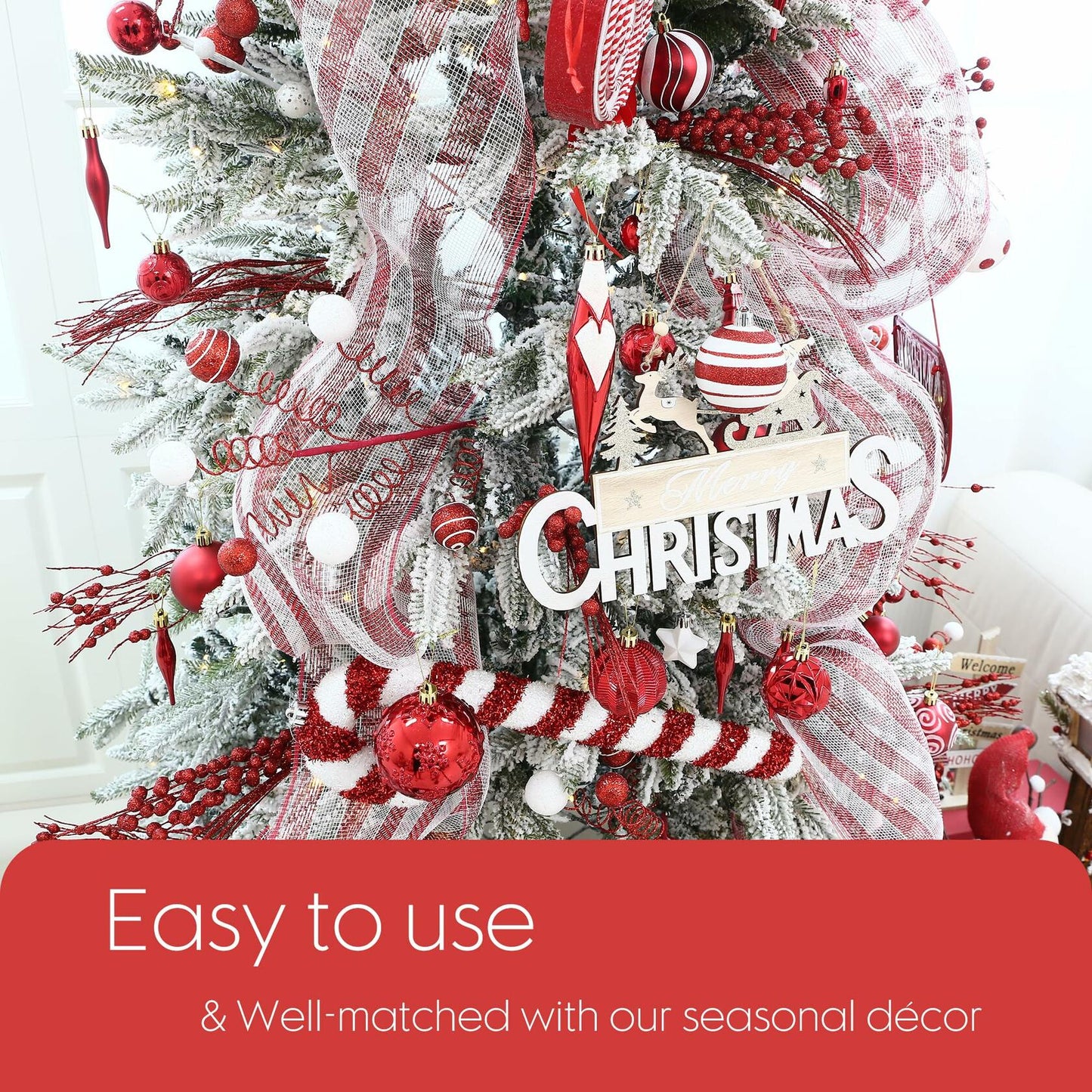 Sea Team Christmas Tree Branches Ornaments Twigs 15-Inch Champagne White 6-Pack