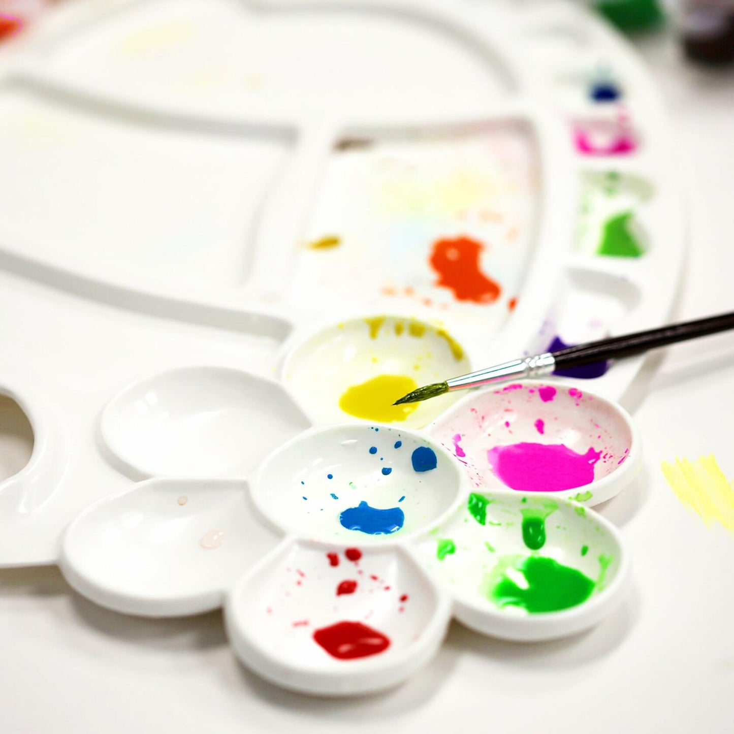 BAZIC Kids Paint Set 12 Colors 60ml Non-Toxic Vibrant Colors 1-Pack