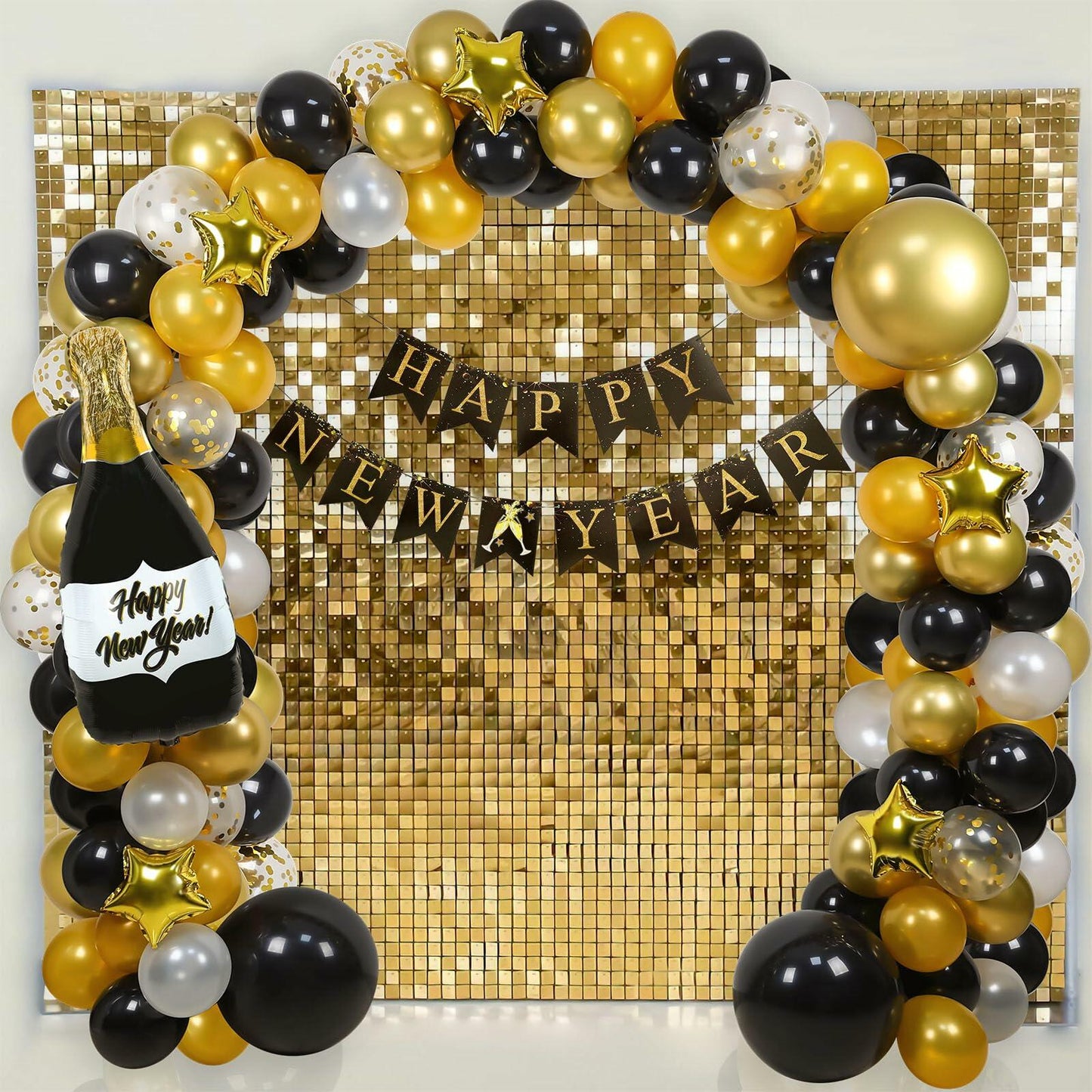 Happy New Year Balloon Arch Garland Kit 2025 Party Supplies Decorations