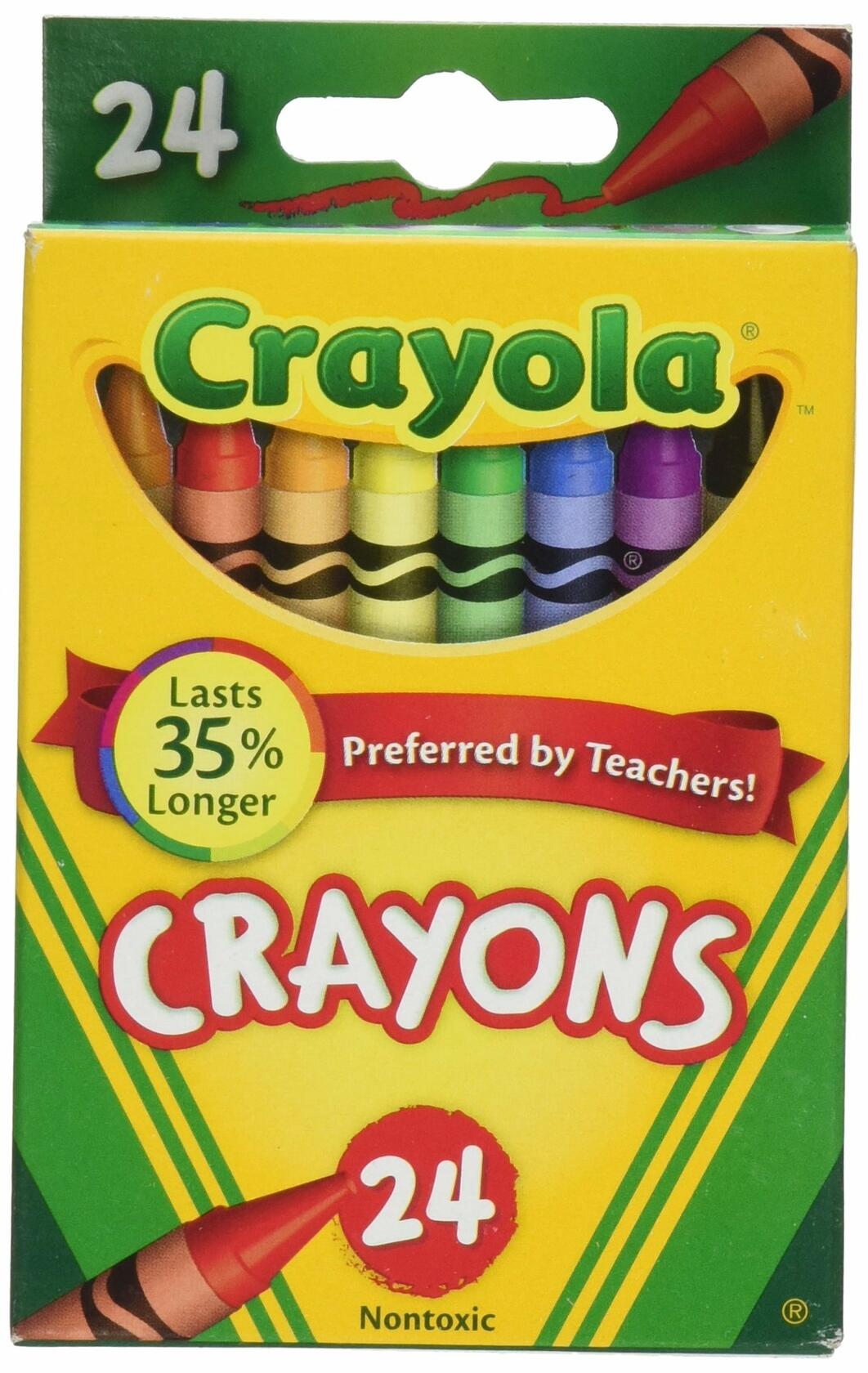Crayola Crayons 24 Count Assorted Colors Pink School Art Supplies