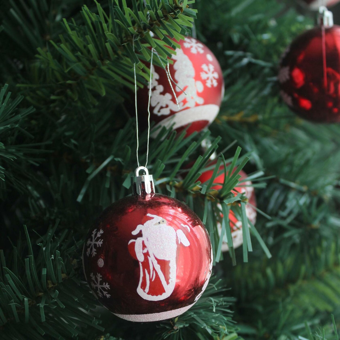 KTKDE Christmas Balls Ornaments 2.36" 60mm 9 Pcs Colored Shatterproof Set