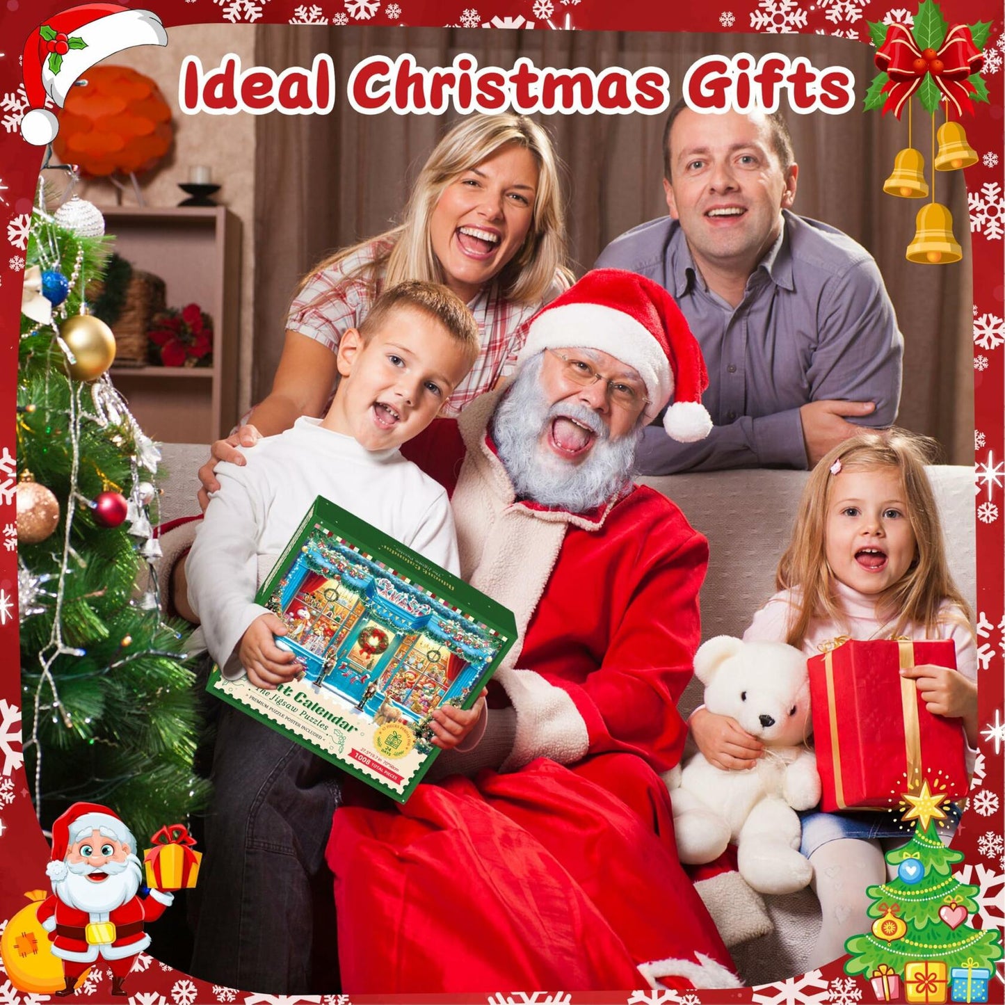 XMAS SHOP Advent Calendar Puzzle 1008 Pieces 24 Parts Christmas 2025