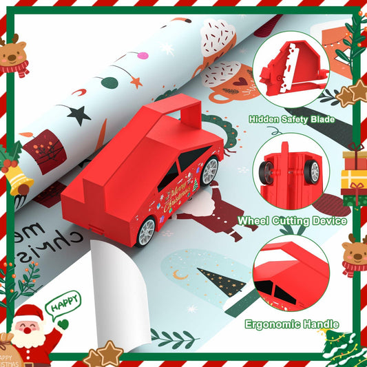 Gift Wrapping Paper Cutter Sliding with 5 Replaceable Blades Holiday Tool