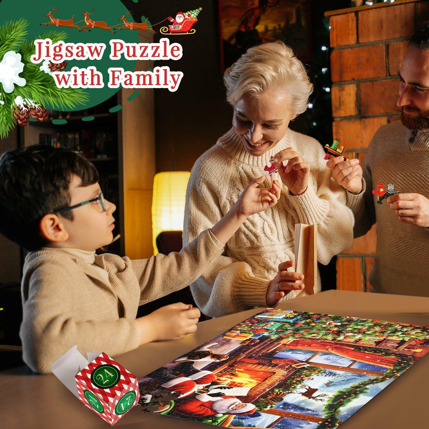 Advent Calendar 2024 Jigsaw Puzzles 24 Boxes 1000 Pieces Christmas 27.6x19.7