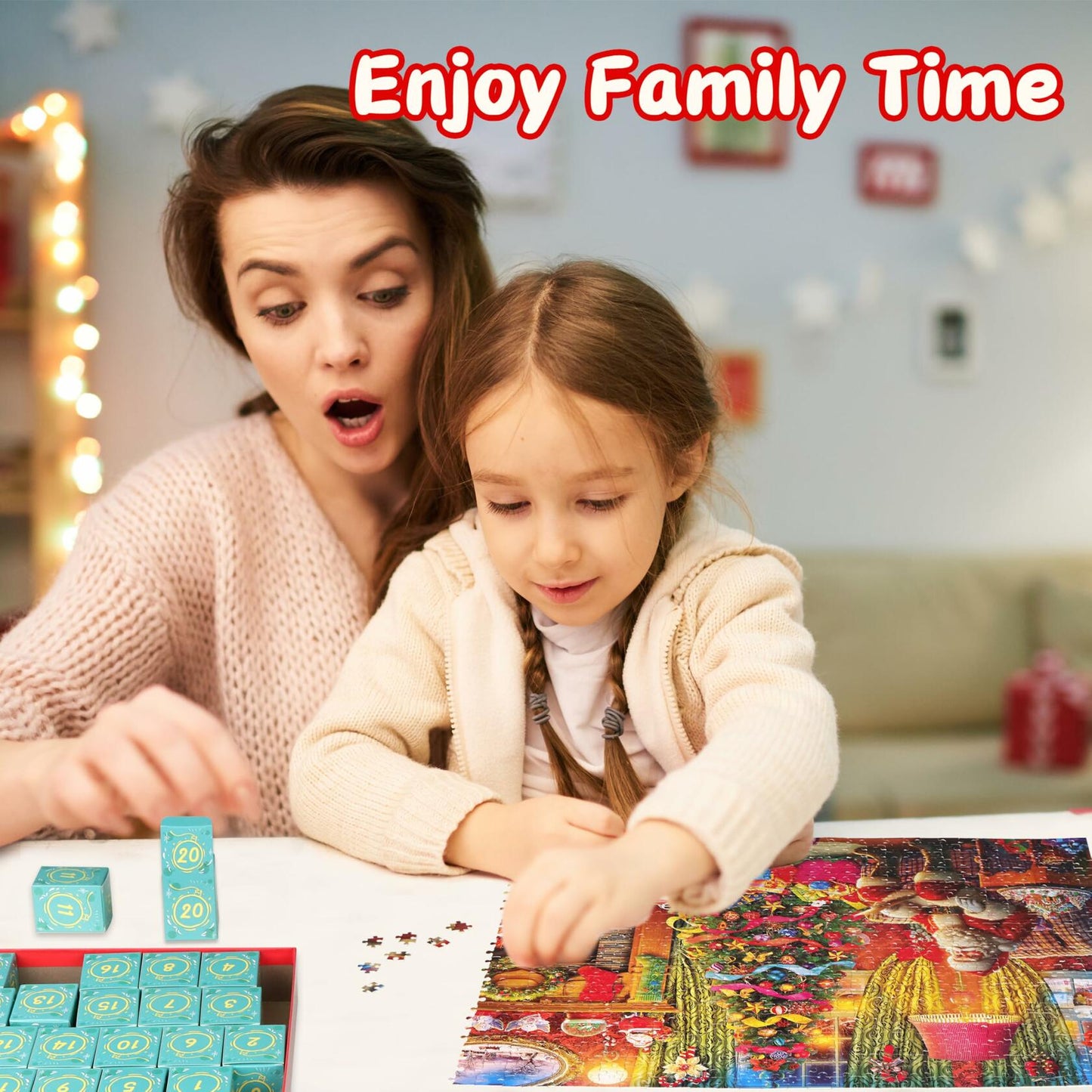 Wowok 2025 Advent Calendar Jigsaw Puzzle 1008 Pieces 24 Parts Christmas