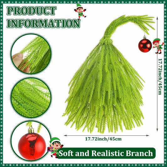 Civaner 18 Inch Lime Green Mini Artificial Christmas Tree with Red Ball