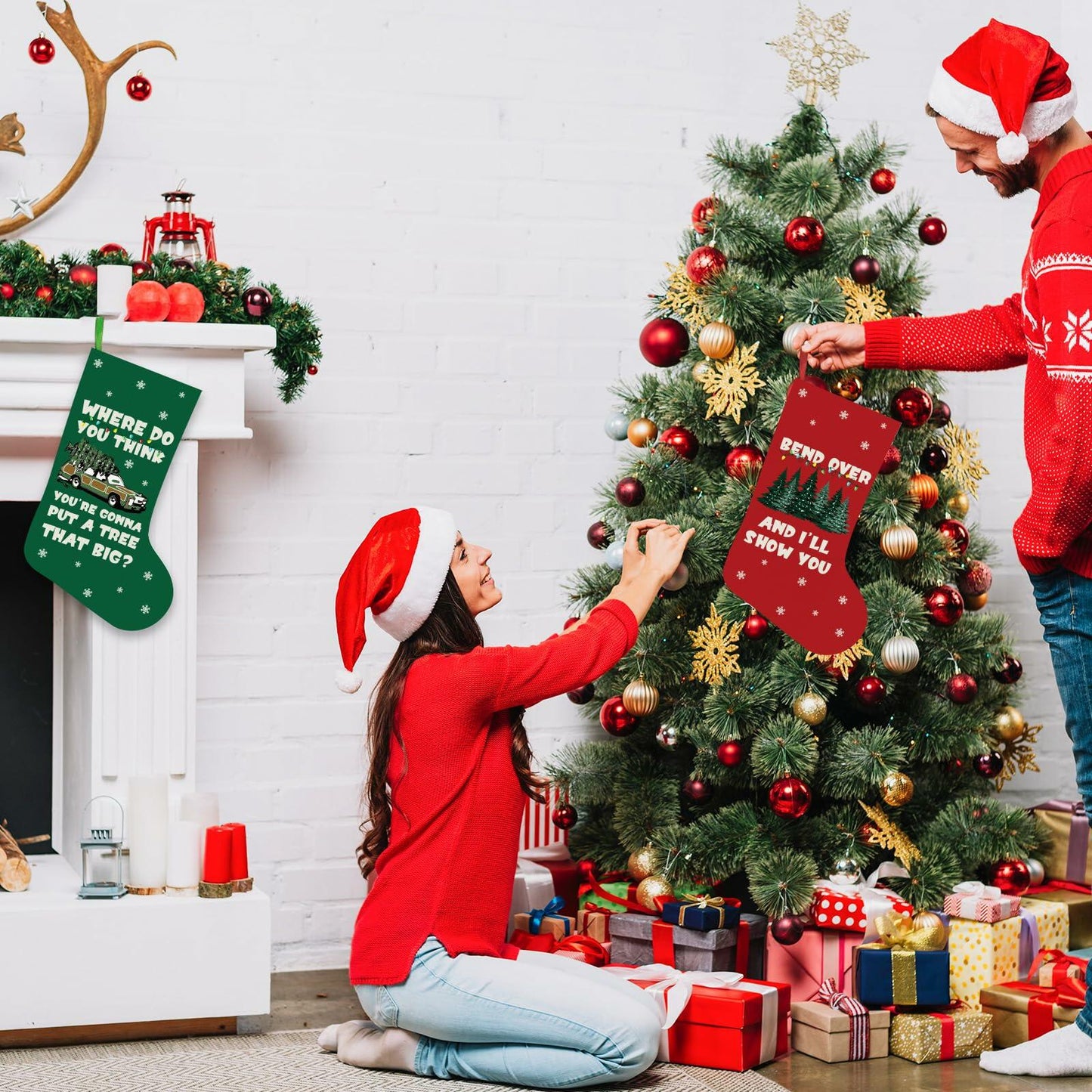 Christmas Vacation Stockings 2 Pack 16 Inch Griswold Family White