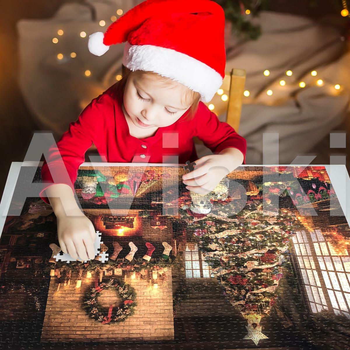 Christmas Advent Calendar 2025 Jigsaw Puzzle 1000pcs 27.6x19.7in Fireplace