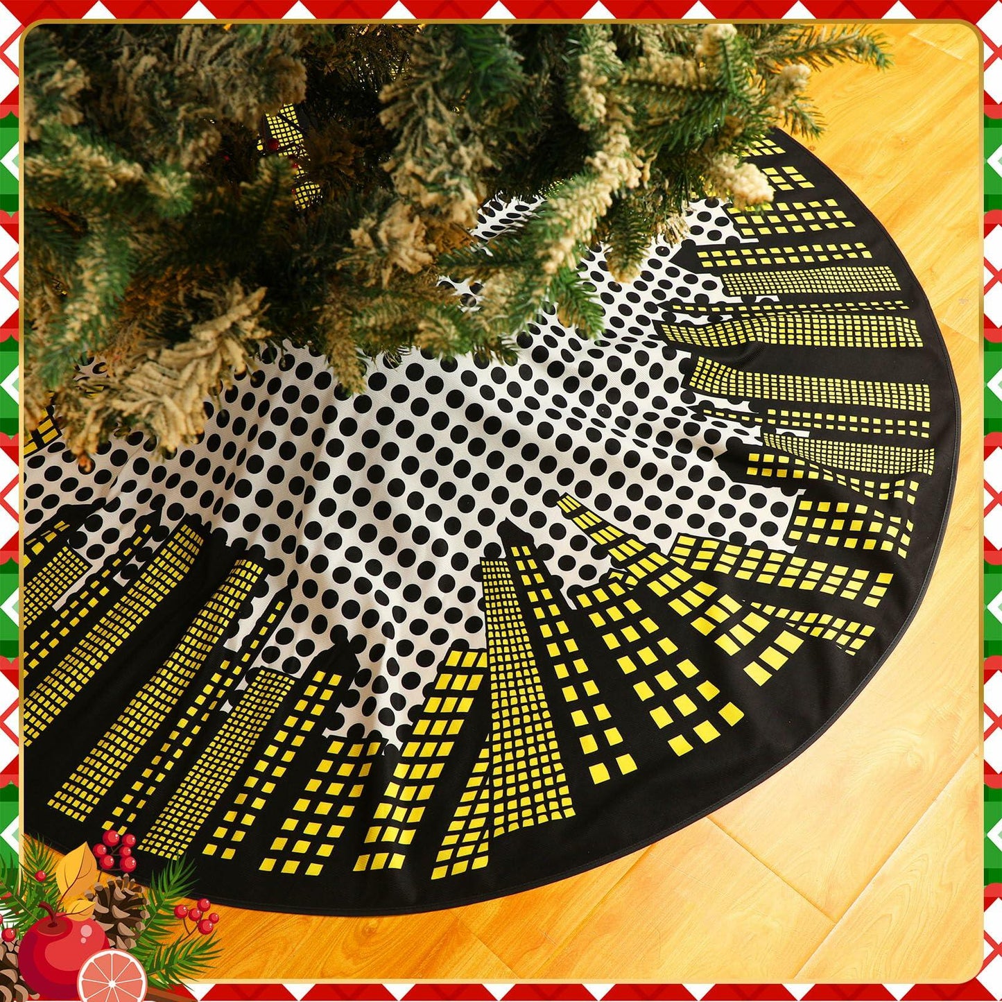 Boao Magic World Christmas Tree Skirt Vintage Envelope Design Rustic Xmas