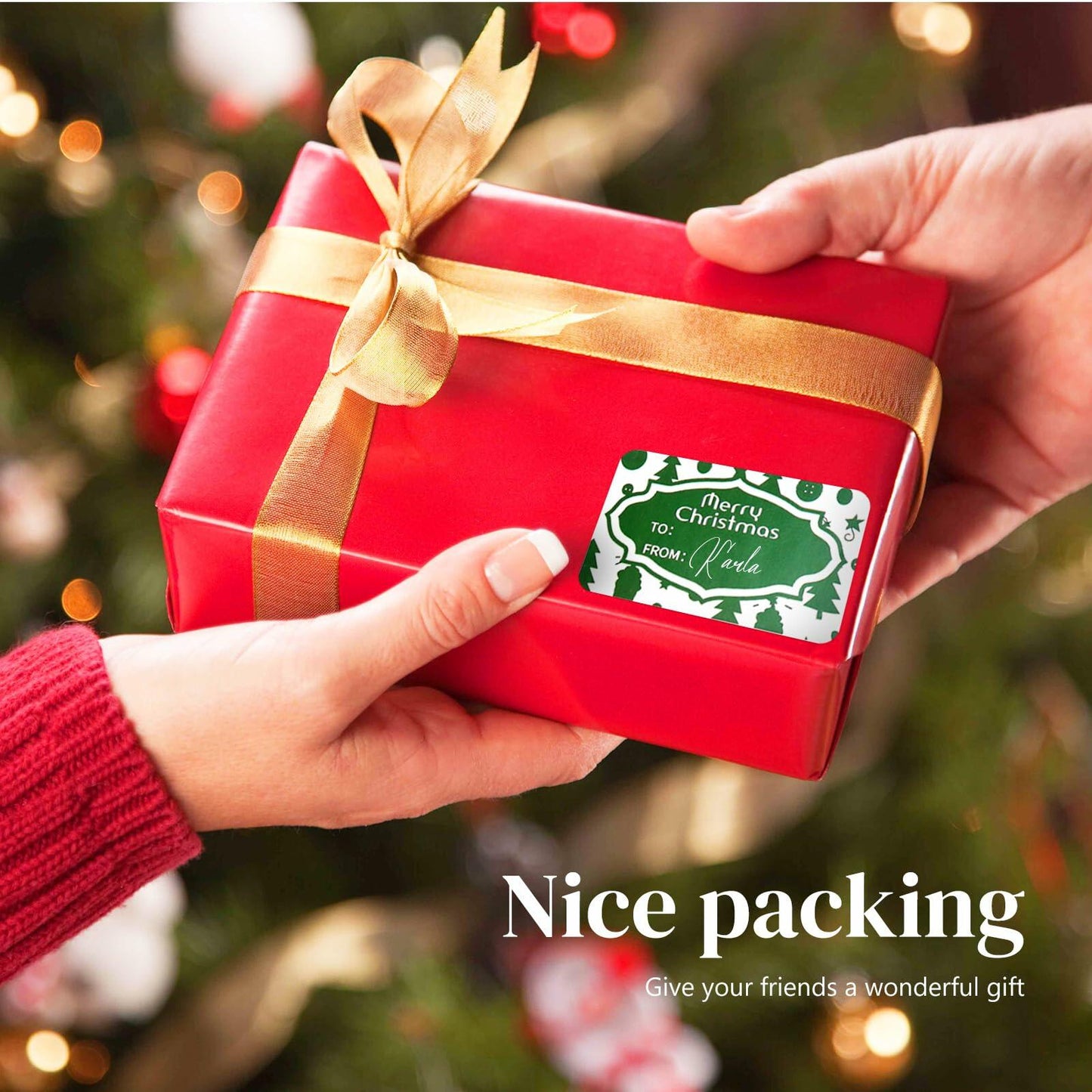 90PC Christmas Stickers & Labels DIY Gift Decoration Self Adhesive Xmas