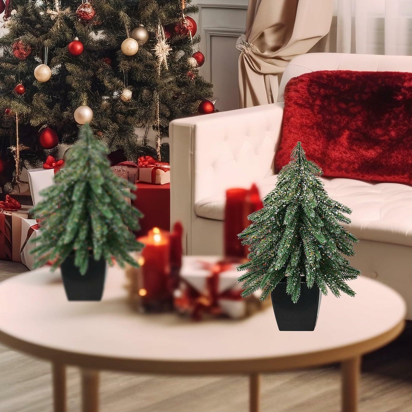 Aimmop 12inch Christmas Tree Artificial Decoration 90 Branch Tips Green 1Pack