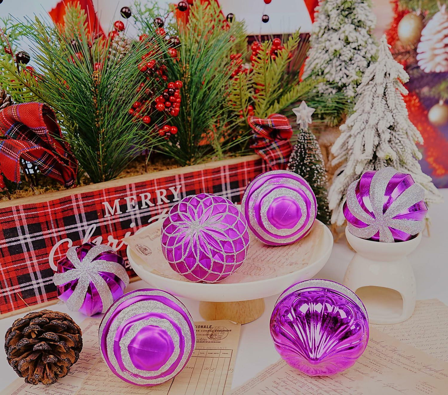 Dohance Christmas Ornaments Set 9ct Tree Decoration Balls Holiday Decor