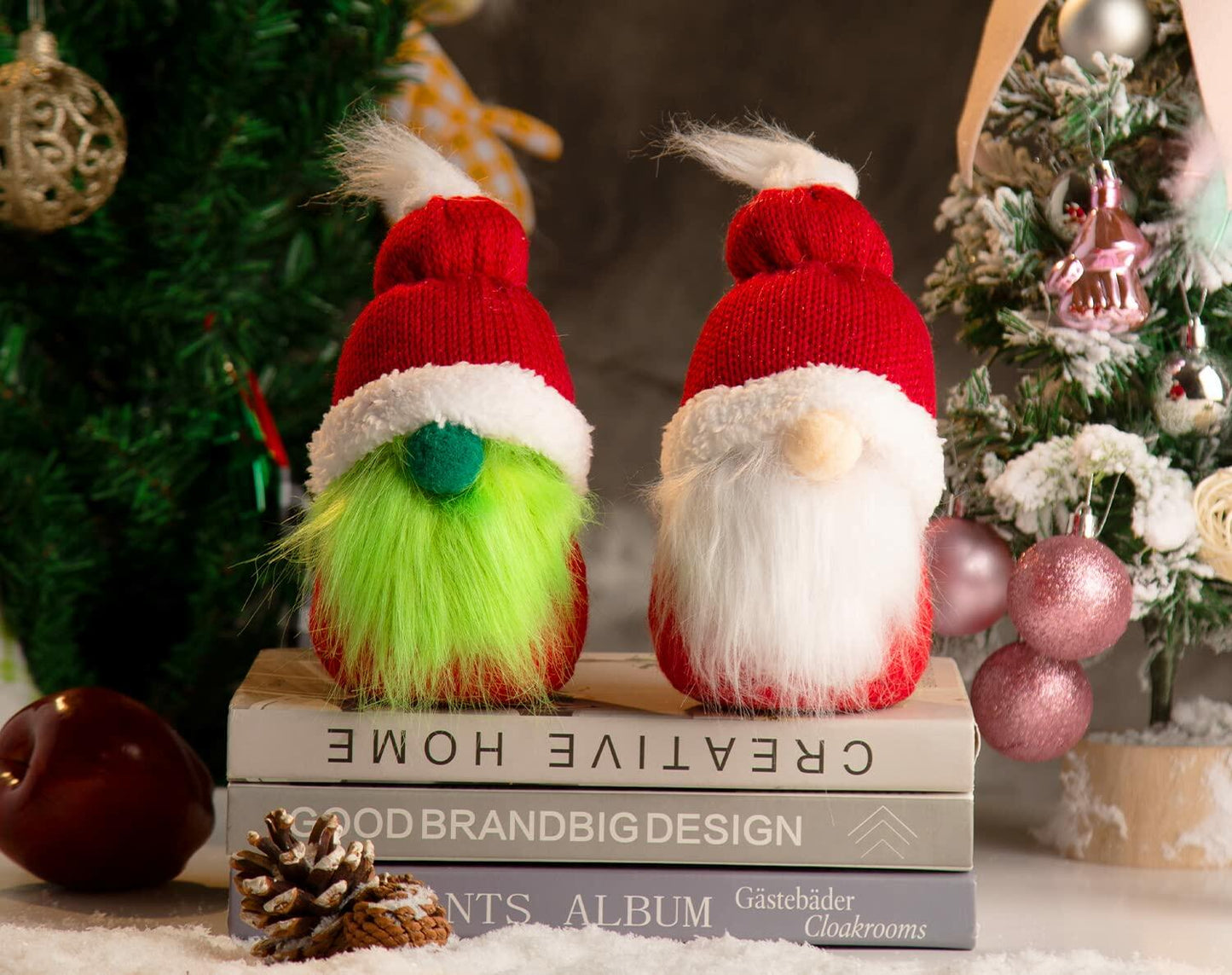 BWFY Rudolph Doll Christmas Decoration Indoor 4pcs Holiday Gift Set