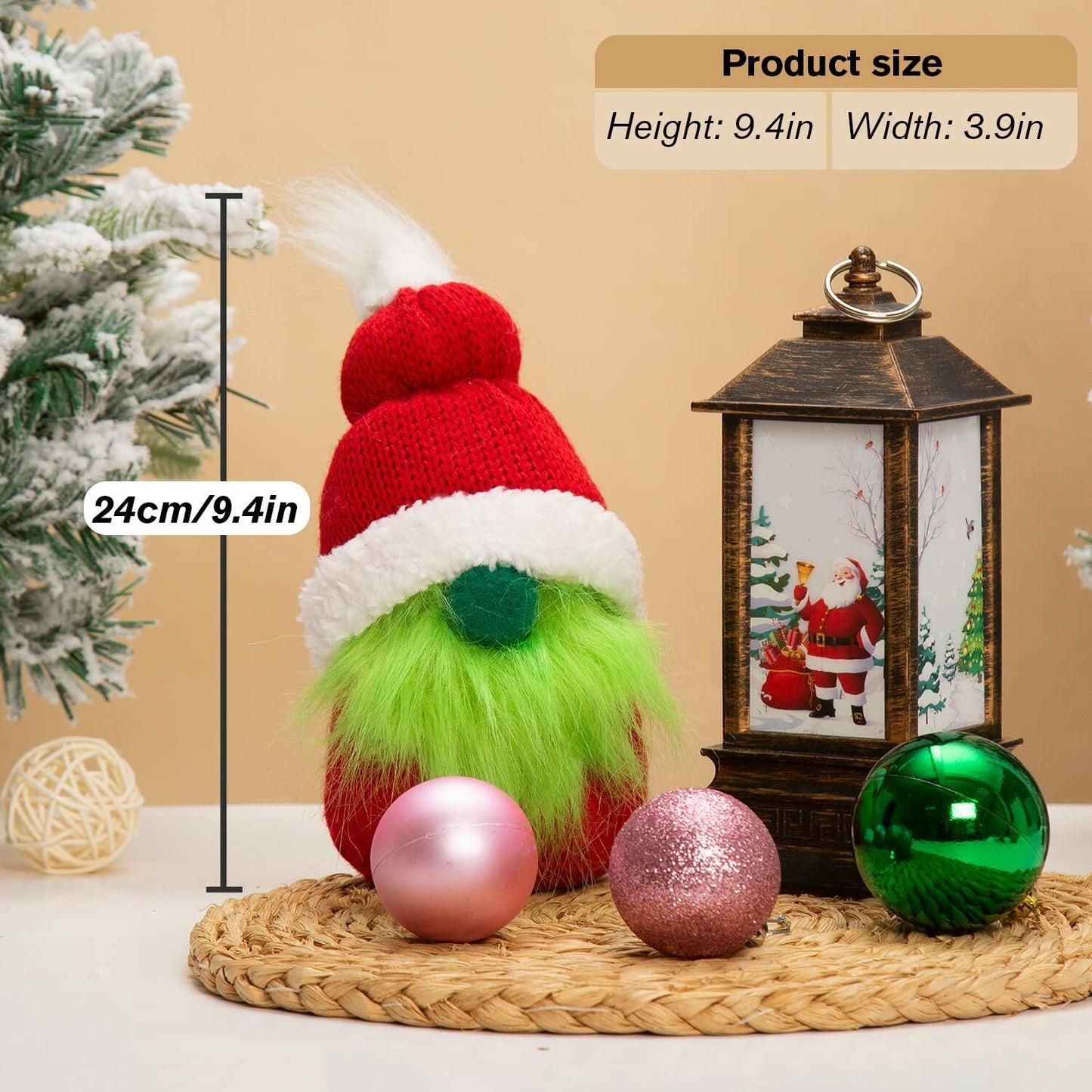BWFY Rudolph Doll Christmas Decoration Indoor 4pcs Holiday Gift Set