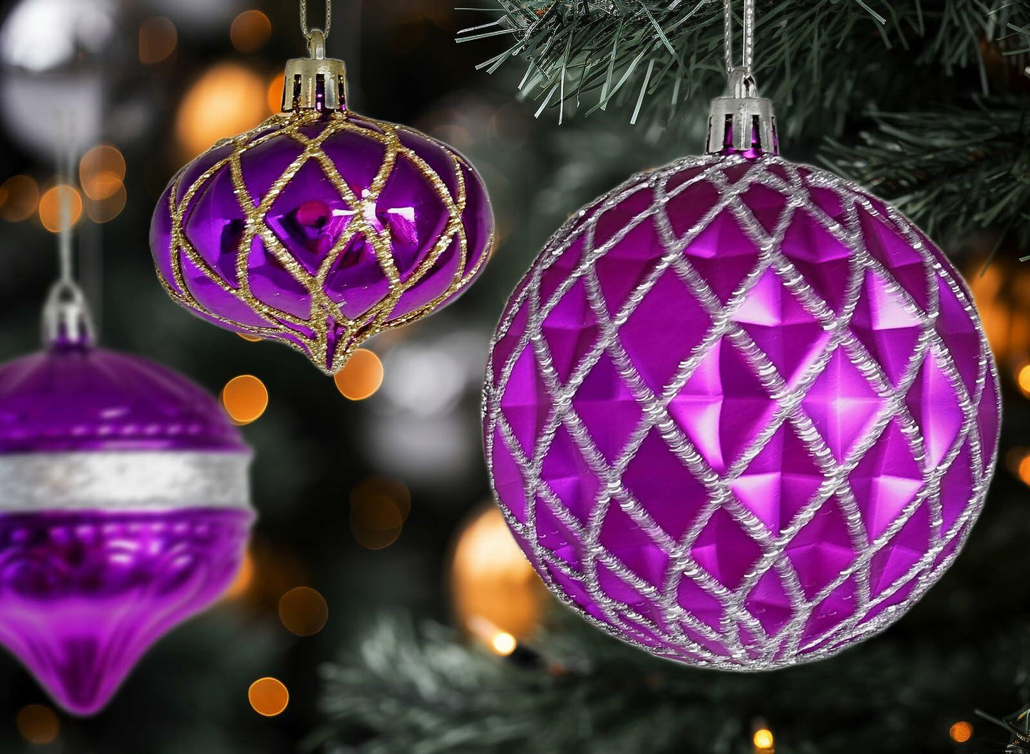 Dohance Christmas Ornaments Set 9ct Tree Decoration Balls Holiday Decor