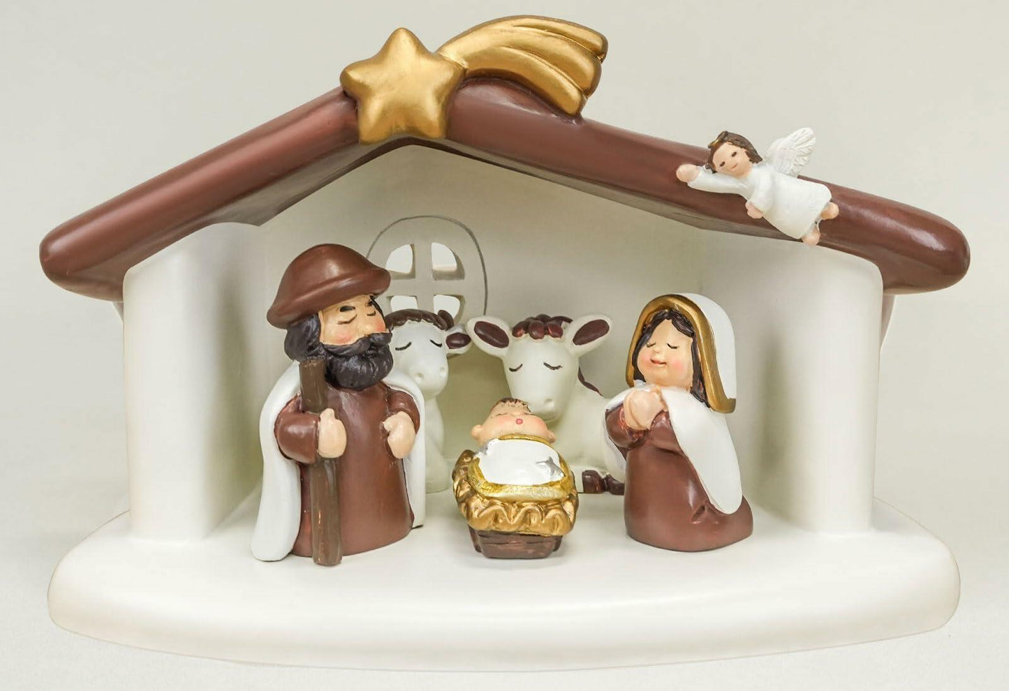WANCHIY Nativity Set 13 Pieces Indoor Christmas Decoration Cute Manger