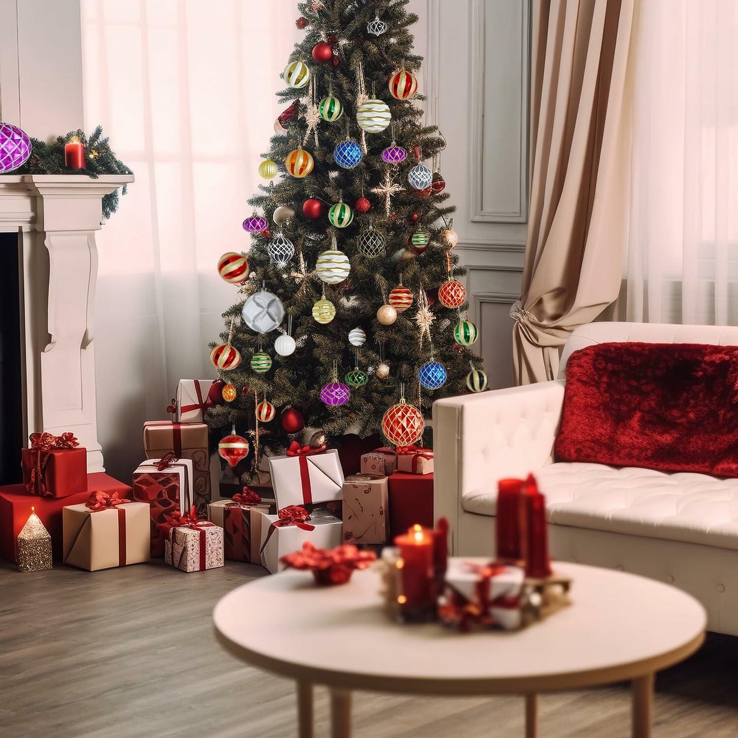 Dohance Christmas Ornaments Set 9ct Tree Decoration Balls Holiday Decor