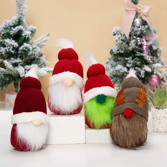 BWFY Rudolph Doll Christmas Decoration Indoor 4pcs Holiday Gift Set