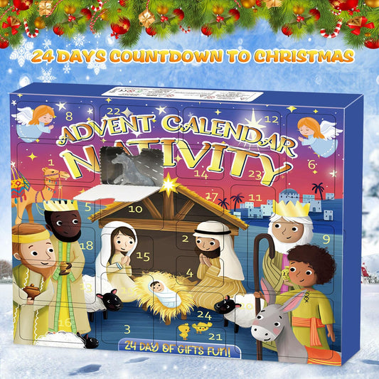 Nativity Advent Calendar 2024 24 Days Christmas Countdown Christian Gift