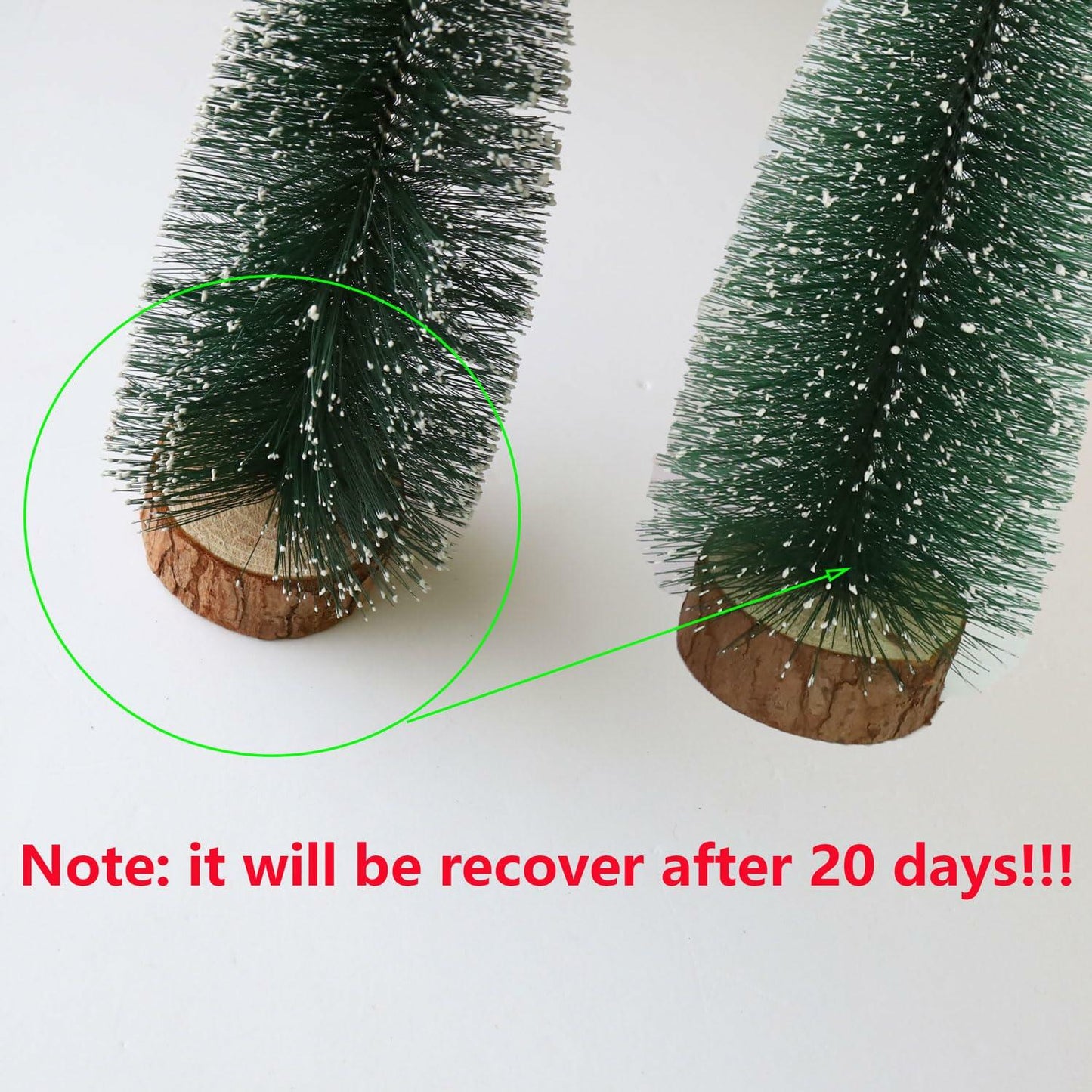 Bottle Brush Mini Christmas Trees Green 4pcs Pine Desktop Craft Decor