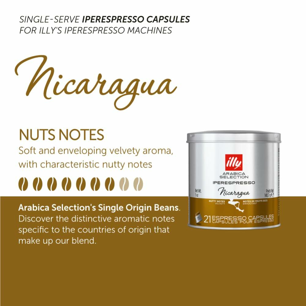 illy Coffee iperEspresso Capsules Arabica Nicaragua Single Origin 21 Count