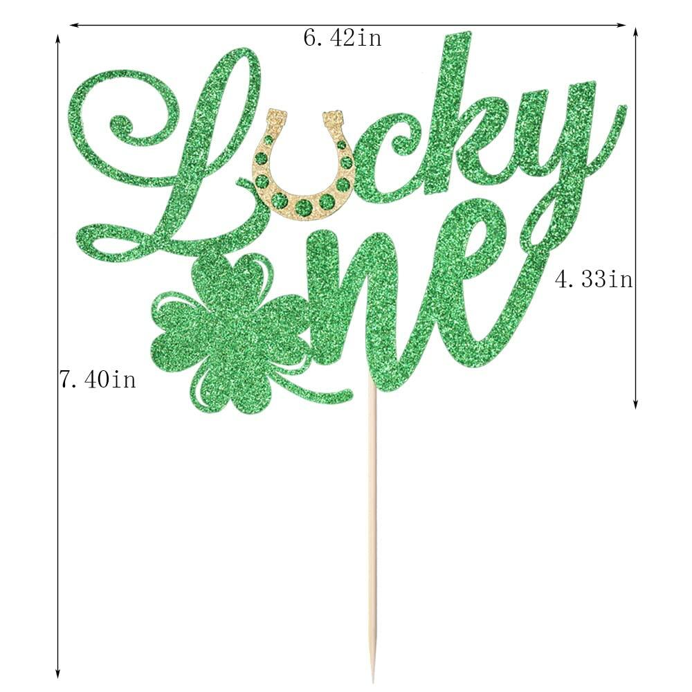 Kaoenla Green Flash Lucky One Cake Topper Birthday Party Decoration