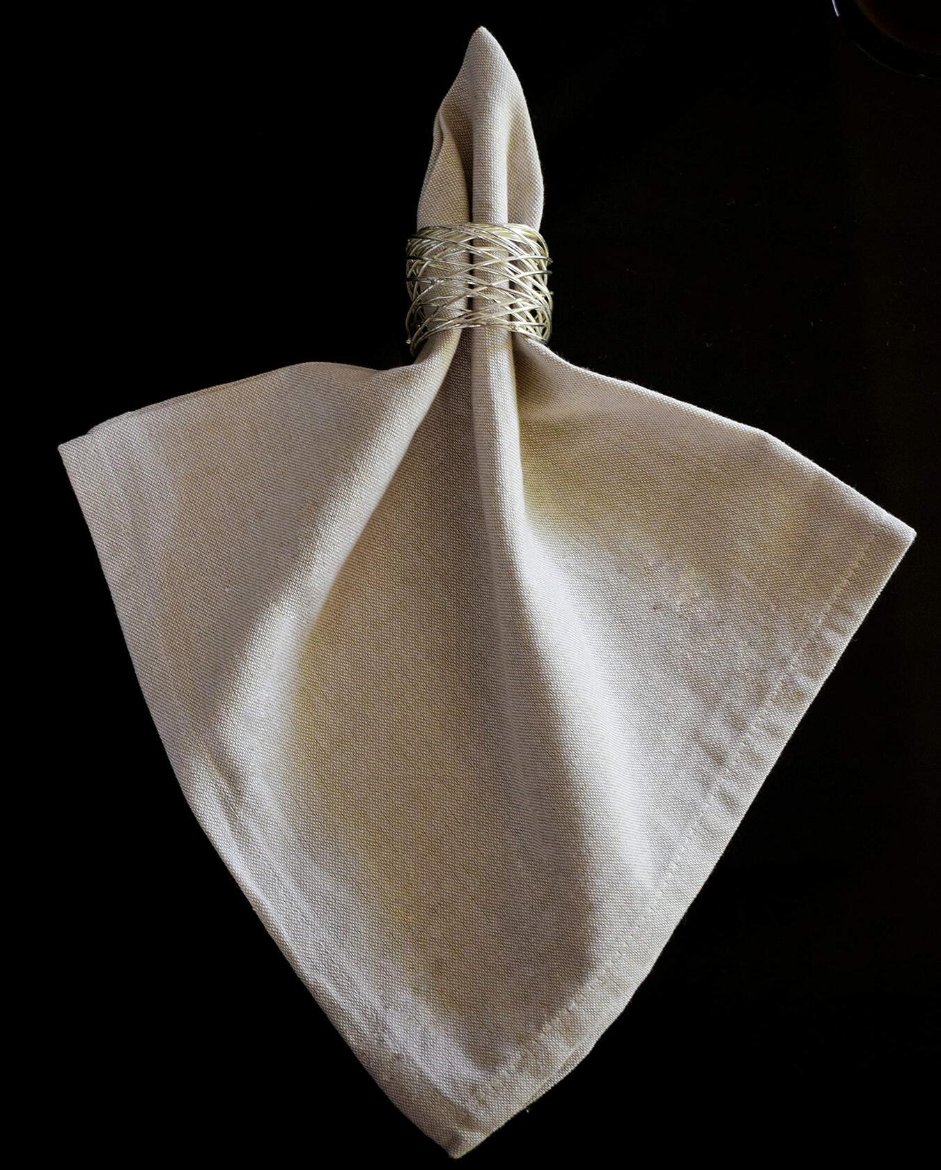 Yourtablecloth Chambray Cloth Napkins Set of 6 Natural 20x20
