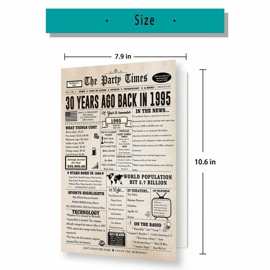 Huameigf Jumbo 30th Birthday Card for Daughter Son, Large Unique Design