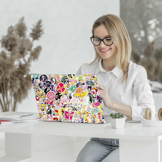 Babymiu Anime Moon Stickers 200 Pcs Vinyl Decals Party Supplies BA189