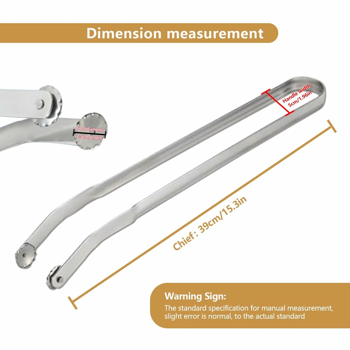 QKFU Stainless Steel BBQ Rotating Tongs for Meat and Vegetables 15 Inch