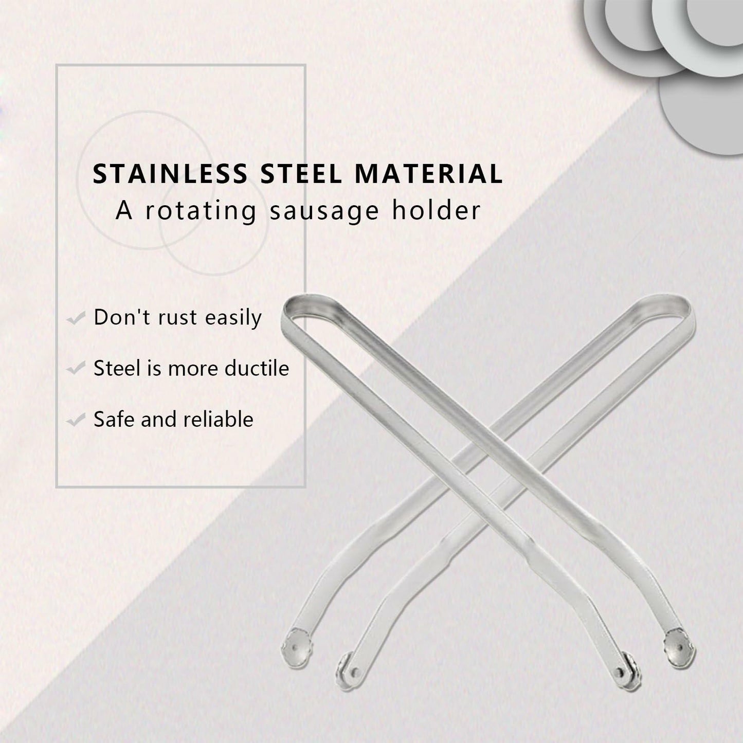 QKFU Stainless Steel BBQ Rotating Tongs for Meat and Vegetables 15 Inch