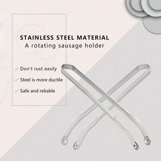 QKFU Stainless Steel BBQ Rotating Tongs for Meat and Vegetables 15 Inch