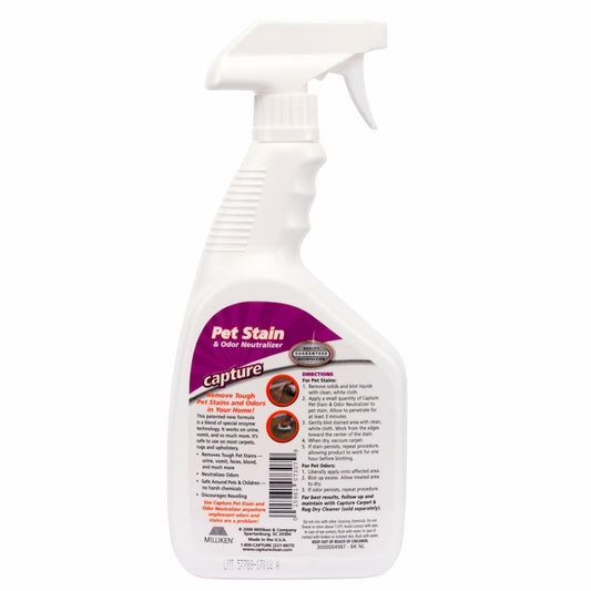 Capture Pet Stain & Odor Neutralizer Spray 32oz Carpet Wood Leather Rug