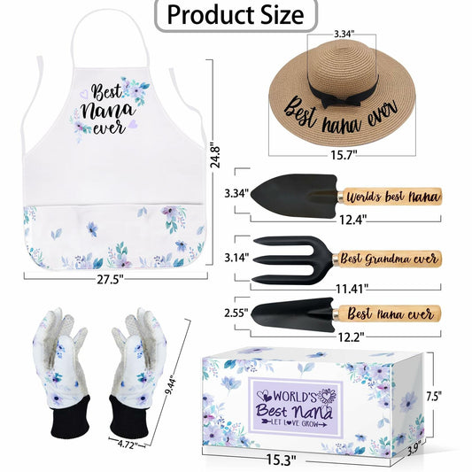 Hexagram Women Garden Tools Kit Outdoor Horticulture Starter Kit Nana Gift