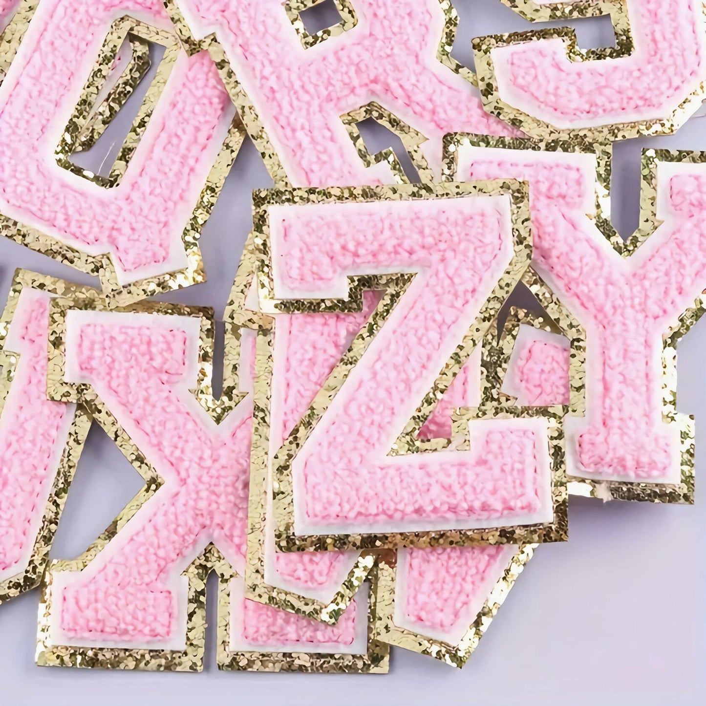 IN CHENTHY Straw Topper 2pcs Letter N Covers + Charm Chain + Alphabet Stickers