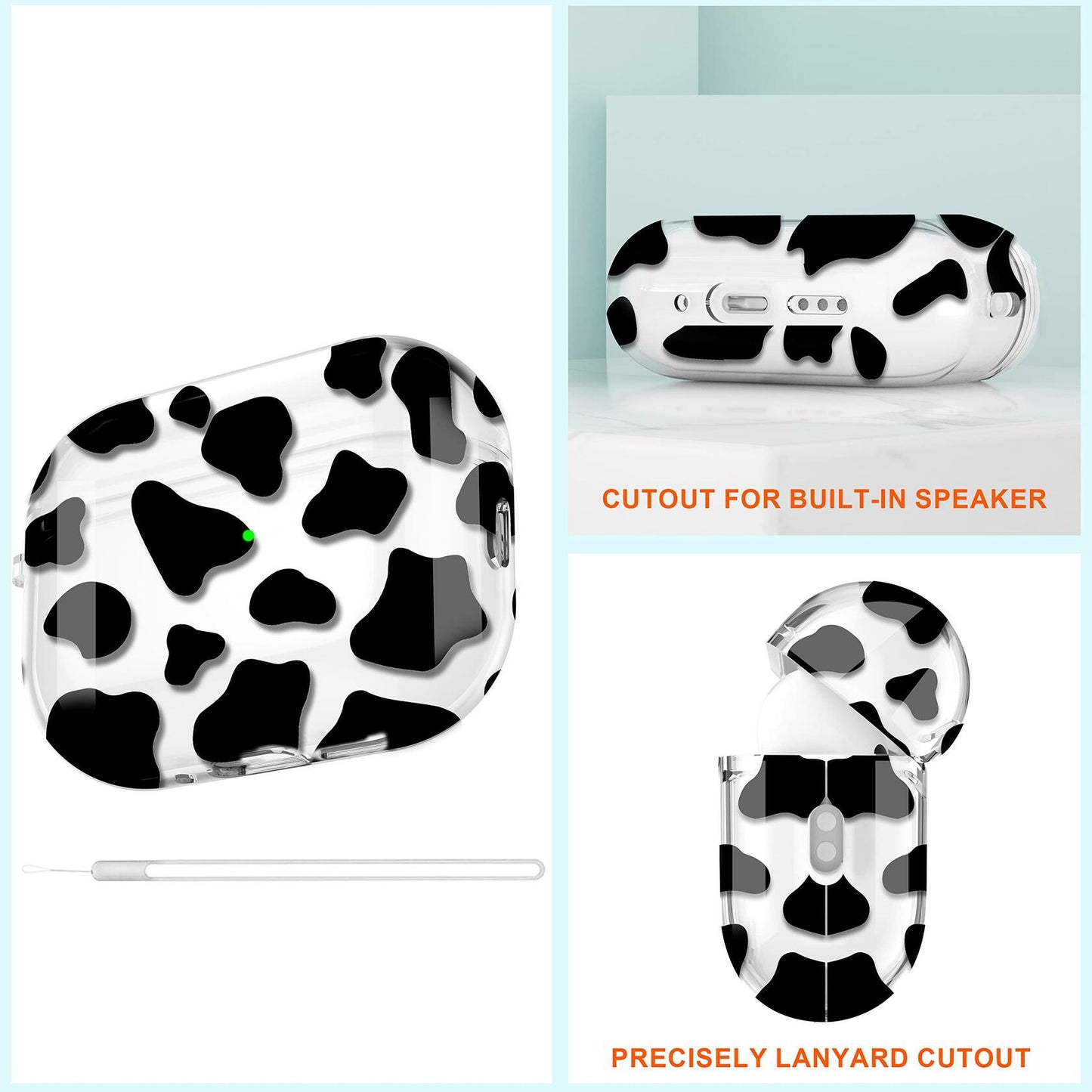 Maxjoy AirPods Pro Case 1st/2nd Gen Safety Lock Keychain Floral Cover