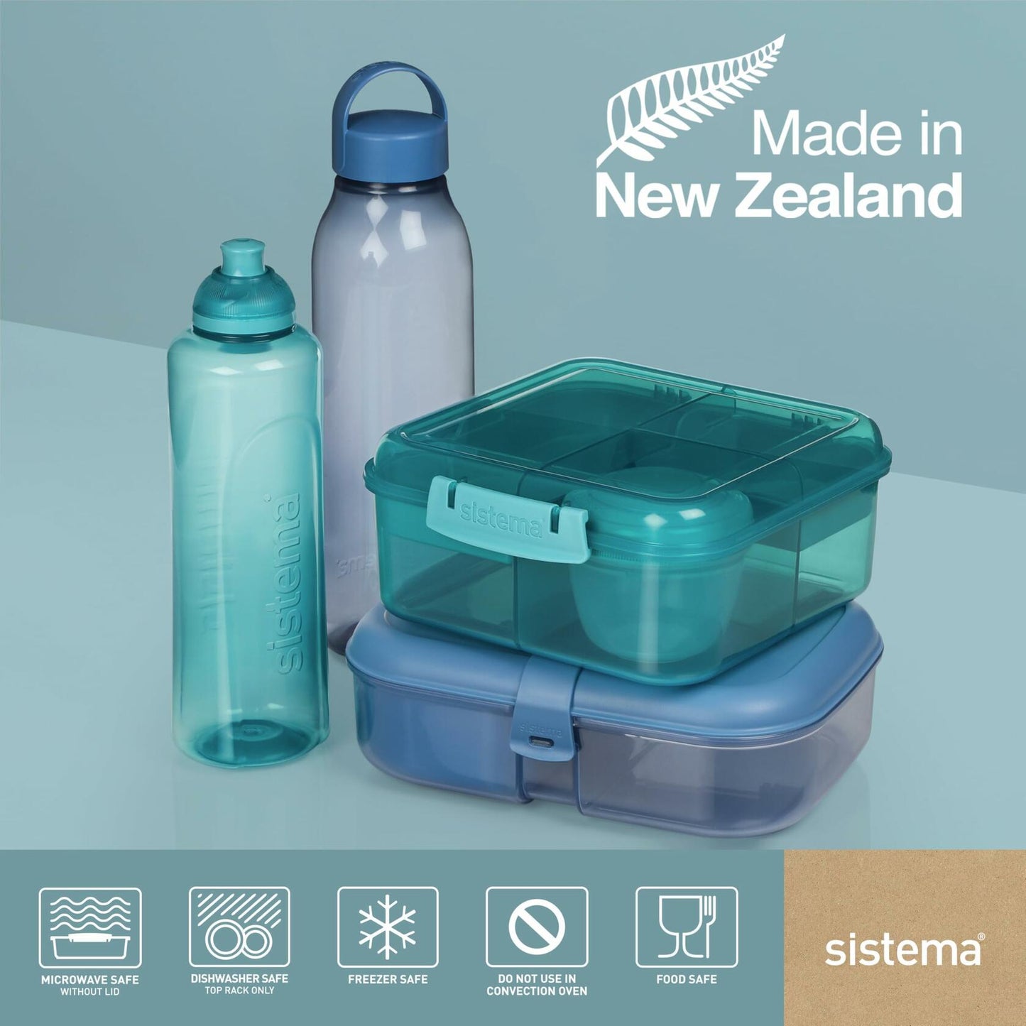 Sistema PDQ Ribbon Lunch To Go 1.1L Container BPA Free