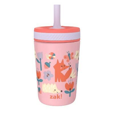 Zak Designs Forest Fun 12oz Stainless Steel Vacuum Tumbler Pink