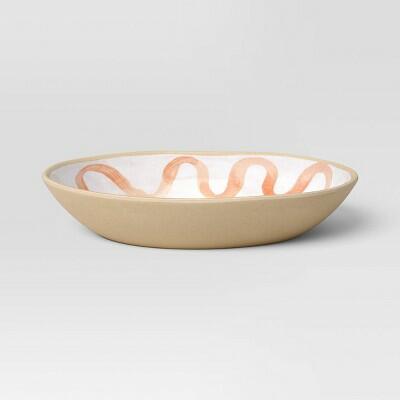 Threshold Coastal 40 fl oz Melamine Plastic Peach Ring Dinner Bowl Coral