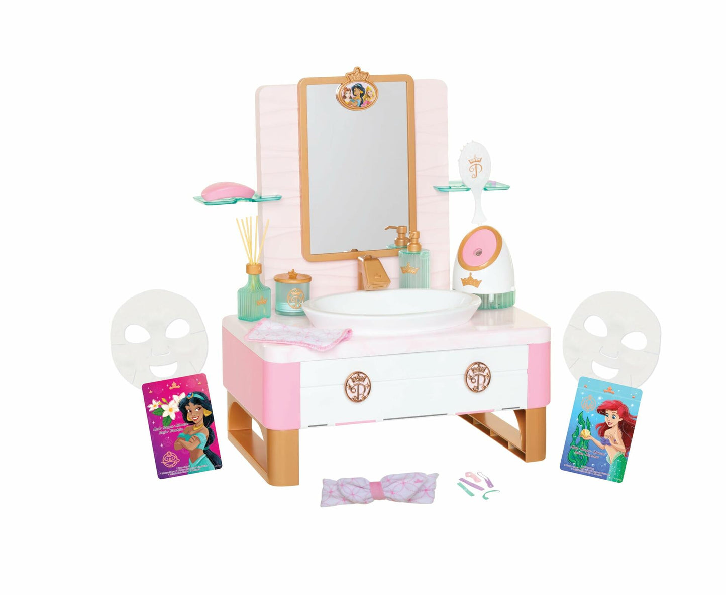 Disney Princess Deluxe Day Spa Playset with Steamer & 20+ Skincare Pieces