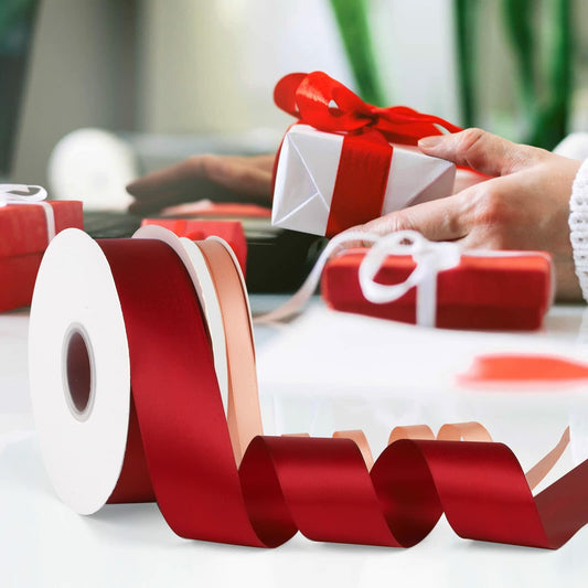 Double Faced Satin Ribbon 1" x 50yd Forest Green High Density Polyester