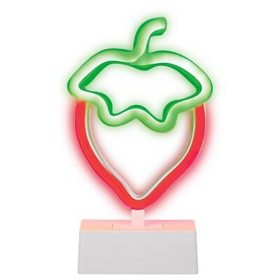 FUN DAY Strawberry Neon Light Table Lamp Plastic Party Bar Decor