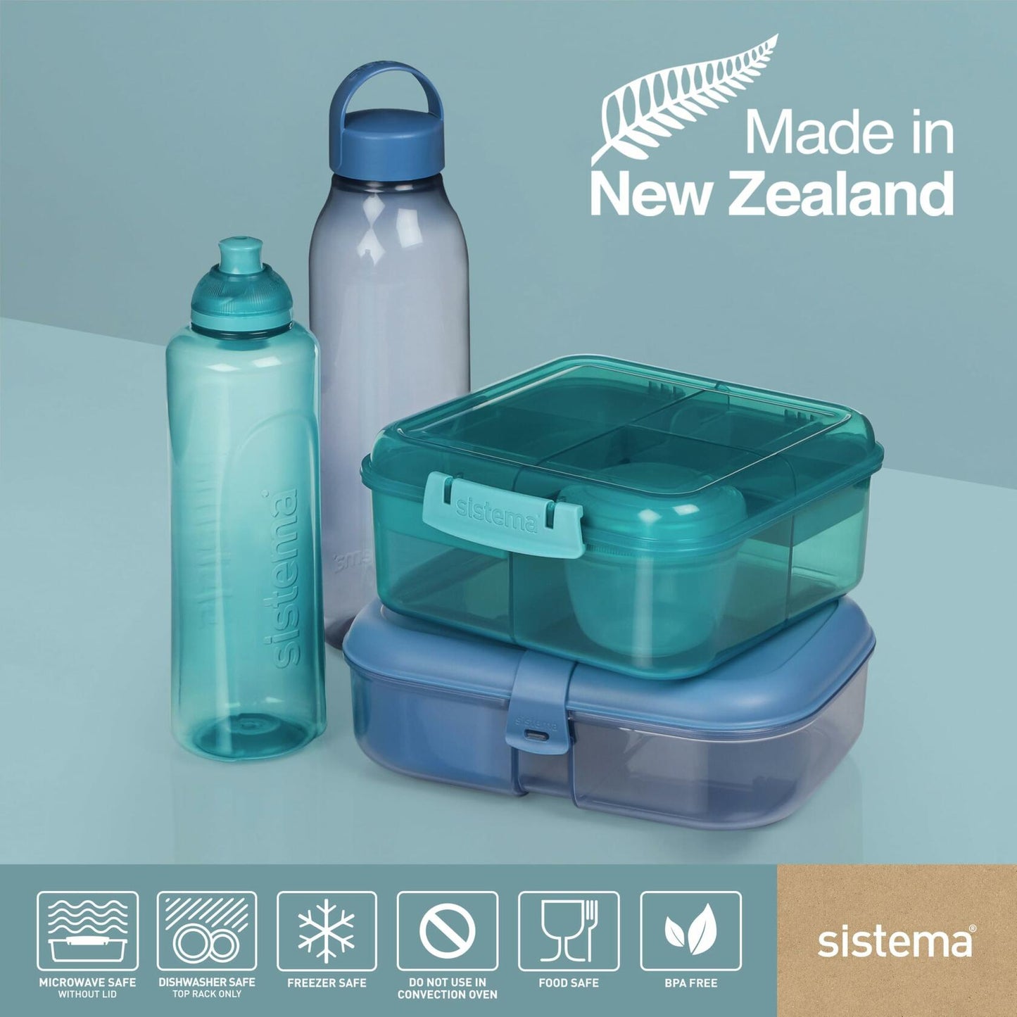 Sistema PDQ Ribbon Lunch To Go 1.1L Container BPA Free