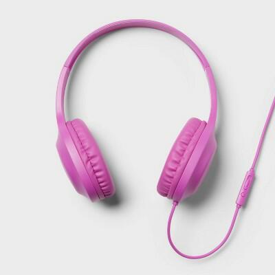 Heyday Wired On-Ear Headphones Neon Violet 3.5mm Jack Pink
