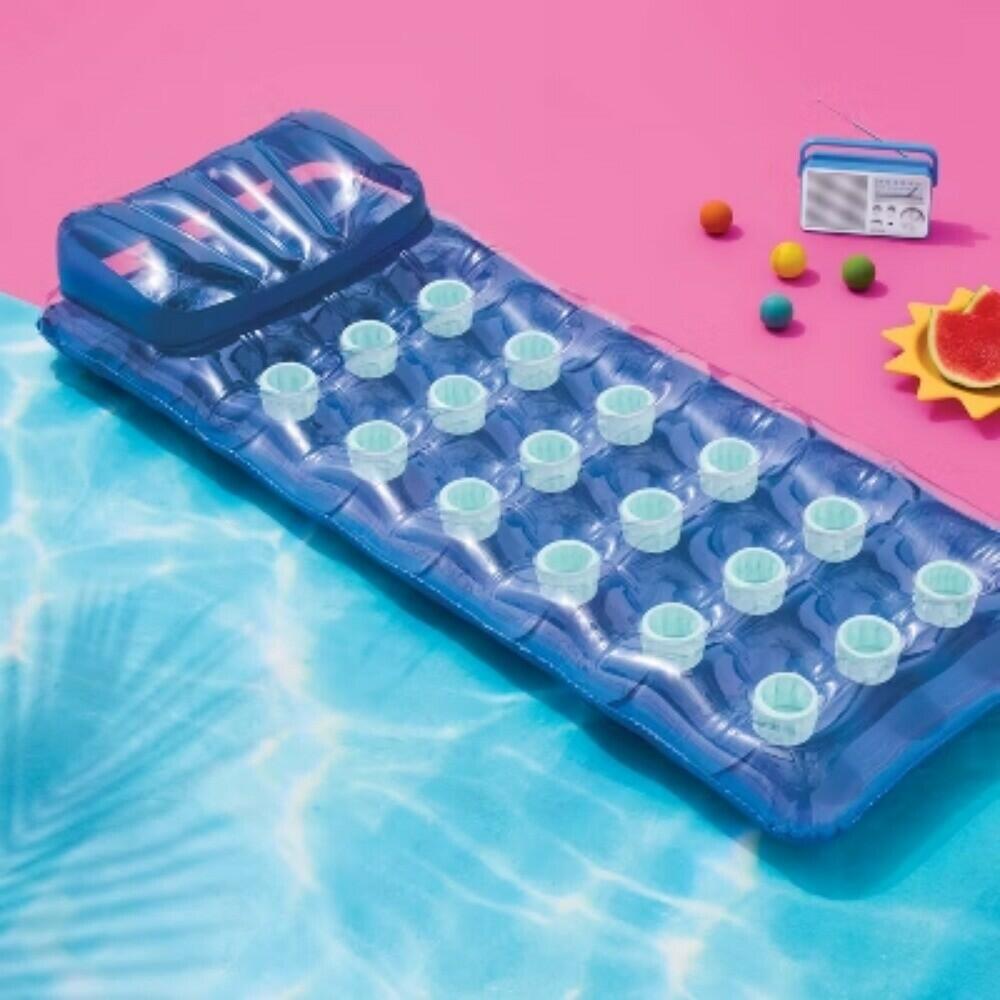 Sun Squad Pocket Lounge Water Float PVC 2 Person Capacity Age 14+