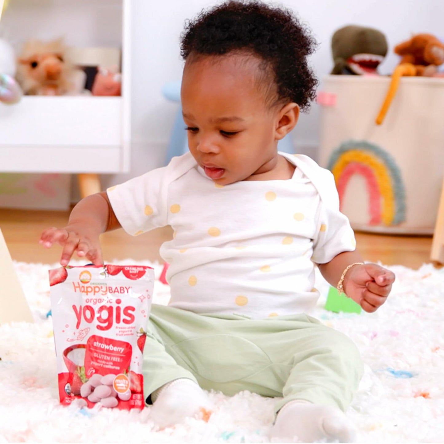 Happy Baby Organics Yogis Freeze-Dried Yogurt Fruit Snacks 3 Flavor 3oz Pack